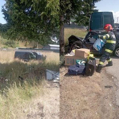 Accident rutier pe DN 10, în localitatea Bradet