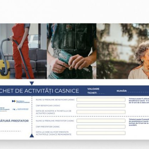 Persoanele fizice pot angaja personal pentru activități casnice prin tichete