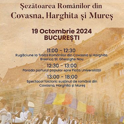 Eveniment cultural organizat de Forumul Civic al Romanilor din Covasna, Harghita și Mureș în București