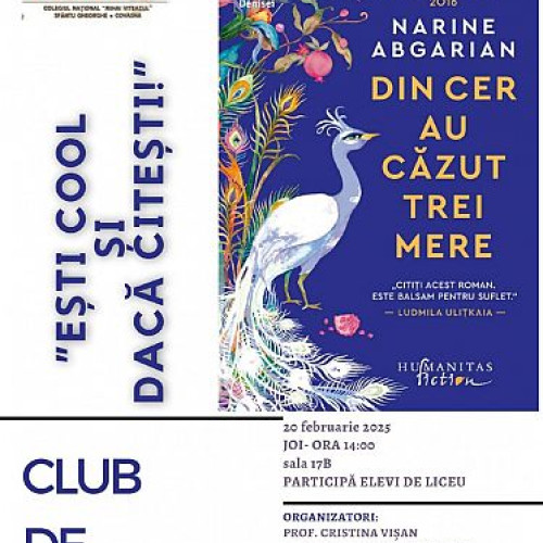 Club de lectură la Colegiul Național „Mihai Viteazul” din Sfântu Gheorghe