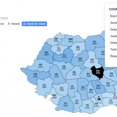 Prezență la vot de 56,92% în Covasna la al doilea tur al alegerilor prezidențiale din 2025