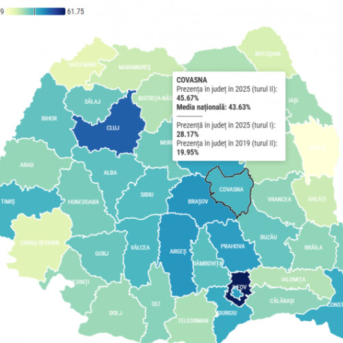 Participarea la vot în județul Covasna depășește 45%