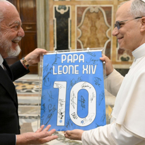 Papa Leon al XIV-lea primește echipa Napoli la Vatican