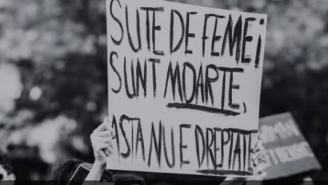 Protest pentru protejarea femeilor în Piața Victoriei, organizat pentru a cere măsuri împotriva violenței de gen