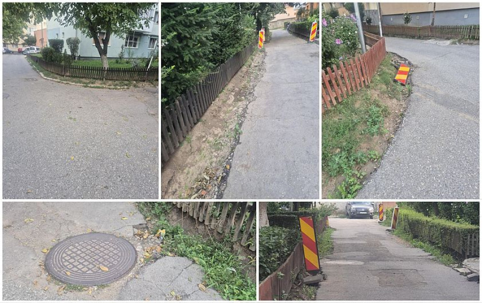 Lucrările la trotuarele de pe strada Avântului din Sfântu Gheorghe, amânate pentru câteva săptămâni