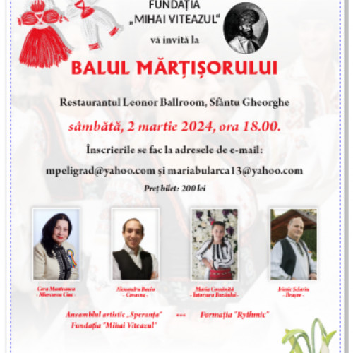 Balul Mărțișorului, un nou eveniment de tradiție la Sfântu Gheorghe