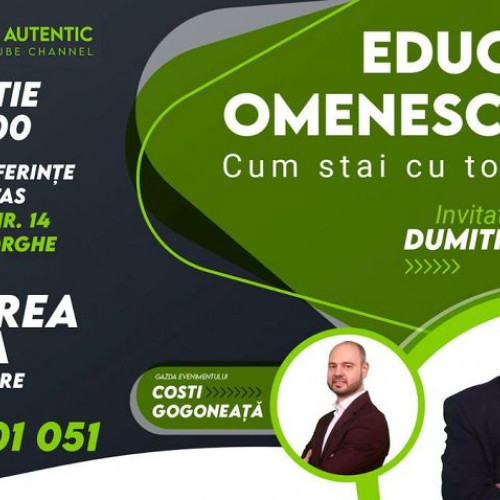 Profesorul Dumitru Borțun vorbește despre toleranță la Sfântu Gheorghe: invitația la conferința „Educația Omenescului!”