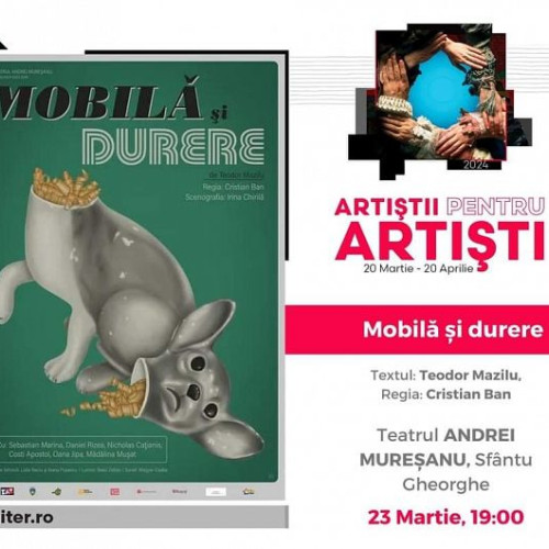 Spectacolul „Mobilă și durere” jucat de Teatrul din Sfântu Gheorghe va fi donat proiectului național „Artiștii pentru artiști”