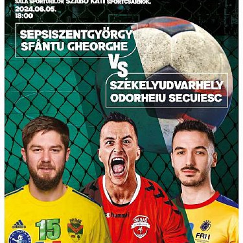 Meci de handbal masculin la Sala Sporturilor Szabo Kati